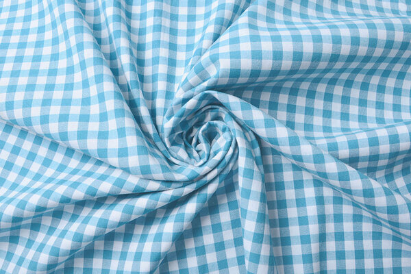 Gingham Check 8 mm Light Aqua Gingham Check 8 mm Light Aqua