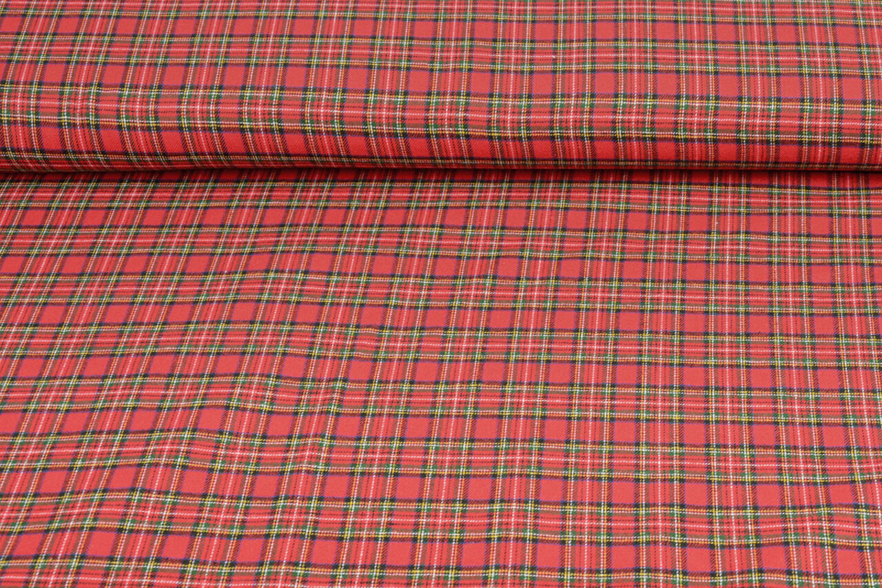 100 % Coton Flanelle Carreaux 2