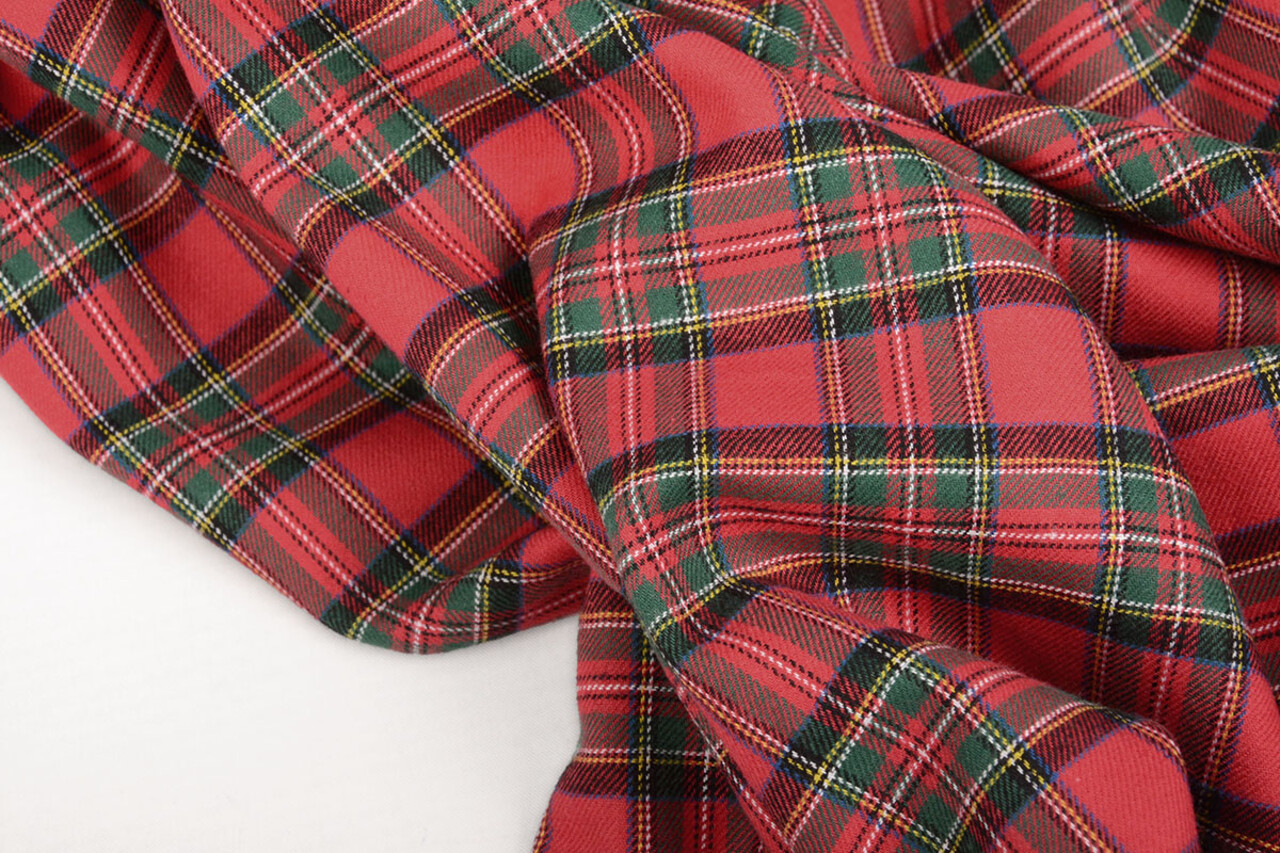 100 % Coton Flanelle Carreaux 4