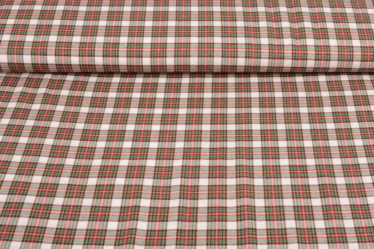 100 % Coton Flanelle Carreaux 5
