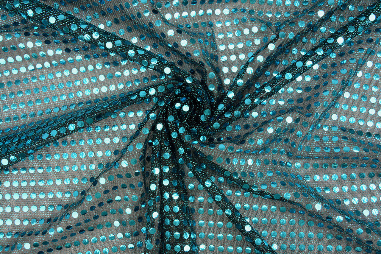 Paillettes sur Lurex Foncé Aqua Paillettes sur Lurex Foncé Aqua