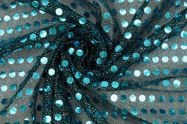 Sequins on Lurex Dark Aqua Sequins on Lurex Dark Aqua