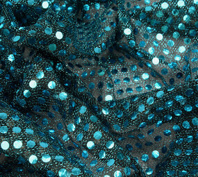 Pailletten op Lurex Donker Aqua