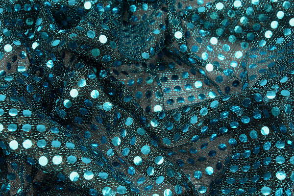 Sequins on Lurex Dark Aqua Sequins on Lurex Dark Aqua