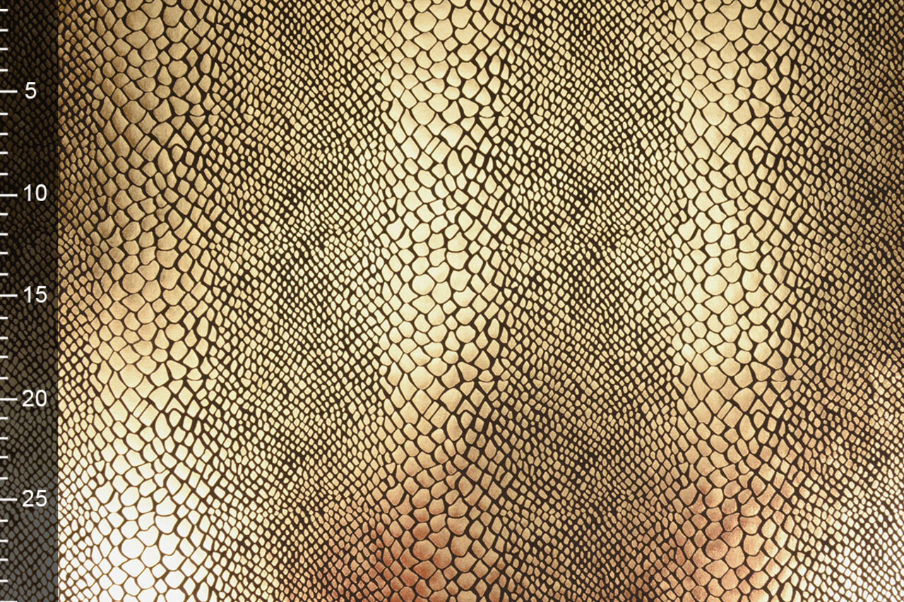 Lamé Snake Print Gold