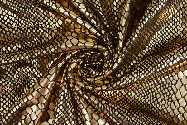 Lamé Estampado de Serpiente Dorado Lamé Estampado de Serpiente Dorado