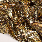 Lamé Stampa Serpente Oro