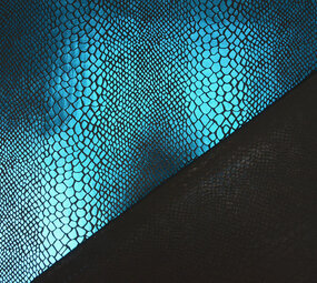 Lamé Imprimé Serpent Aqua