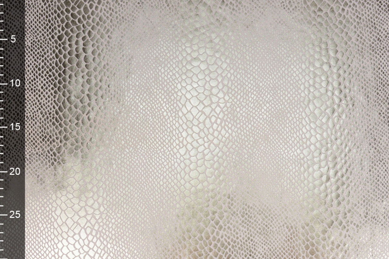 Lamé Snake Print Silver