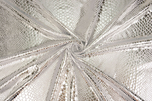 Lamé Schlangenprint Silber Lamé Schlangenprint Silber