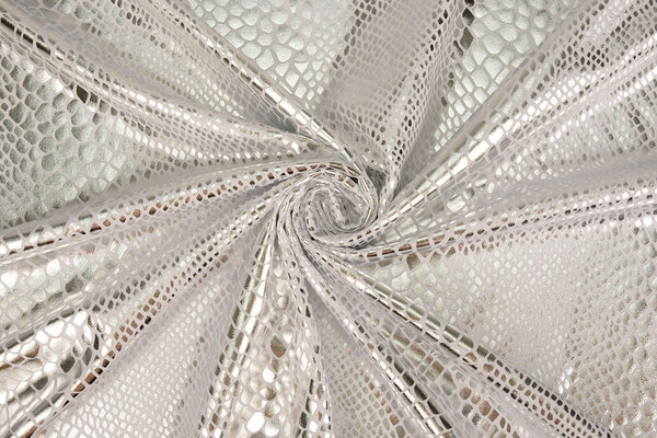 Lamé Schlangenprint Silber Lamé Schlangenprint Silber
