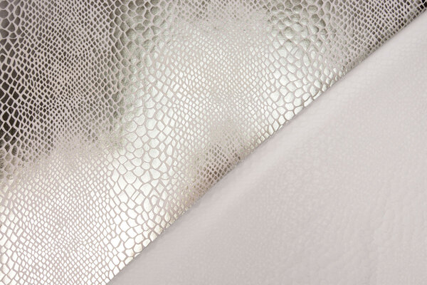 Lamé Schlangenprint Silber Lamé Schlangenprint Silber