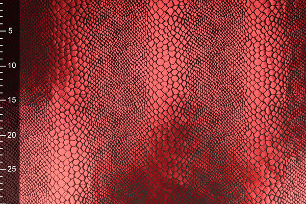 Lamé Estampado de Serpiente Rojo