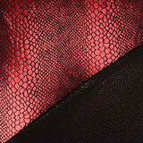 Lamé Estampado de Serpiente Rojo