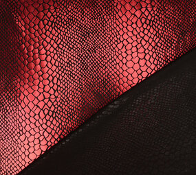 Lamé Stampa Serpente Rosso Lamé Stampa Serpente Rosso