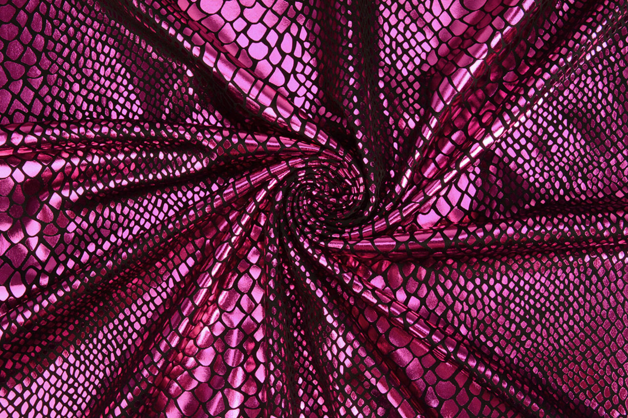 Lamé Slangenprint Fuchsia Lamé Slangenprint Fuchsia
