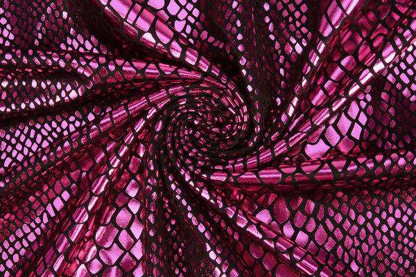 Lamé Snake Print Fuchsia