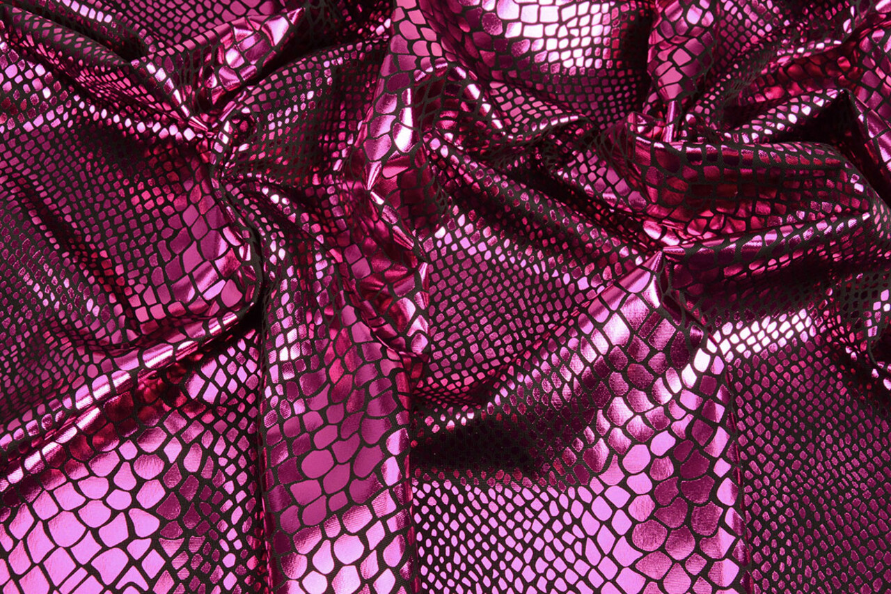Lamé Slangenprint Fuchsia Lamé Slangenprint Fuchsia