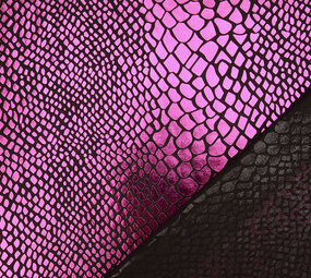 Lamé Estampado de Serpiente Fucsia