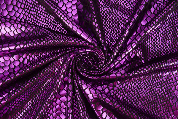 Lamé Stampa Serpente Viola Lamé Stampa Serpente Viola
