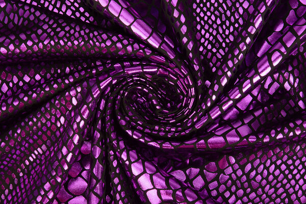 Lamé Stampa Serpente Viola Lamé Stampa Serpente Viola