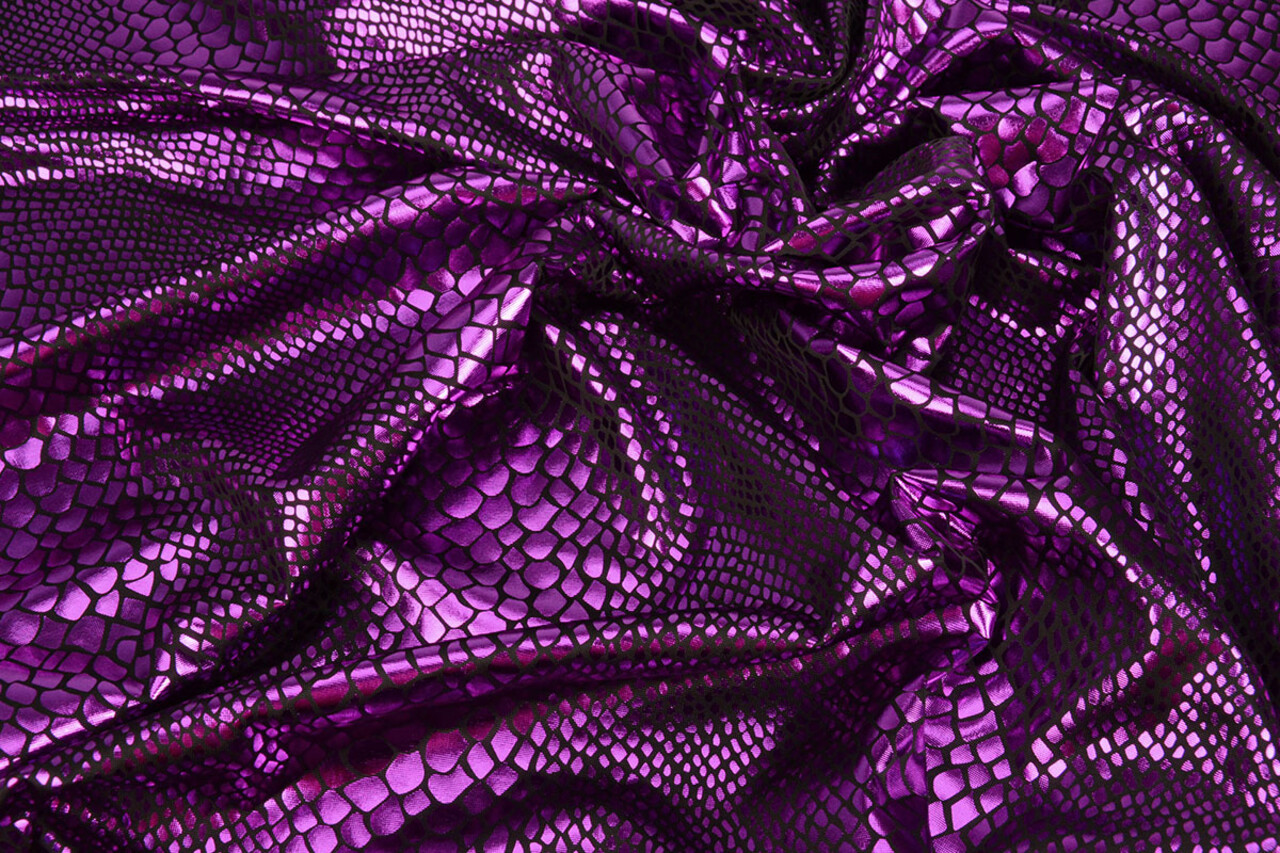 Lamé Imprimé Serpent Violet Lamé Imprimé Serpent Violet