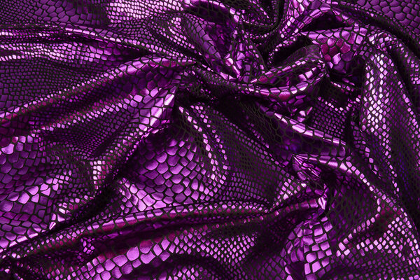 Lamé Stampa Serpente Viola Lamé Stampa Serpente Viola