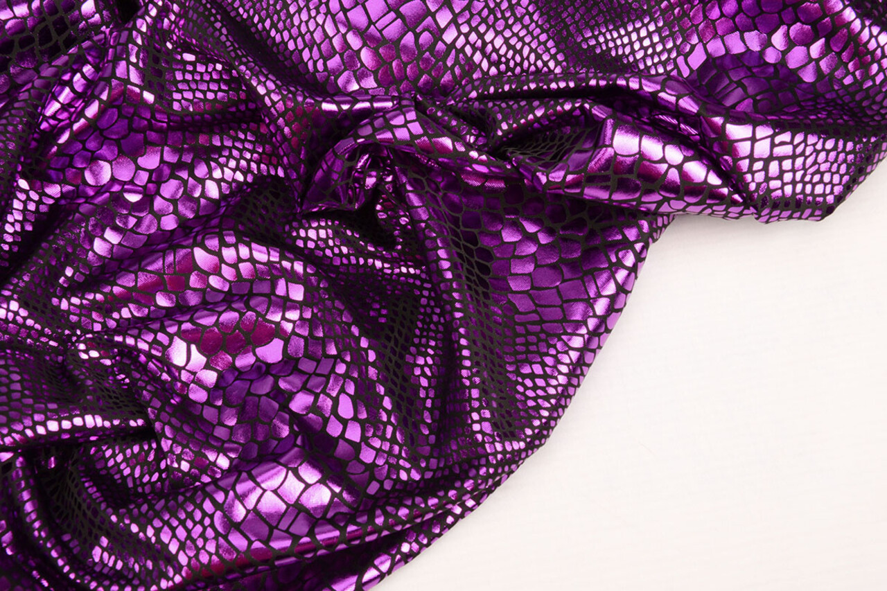 Lamé Snake Print Purple Lamé Snake Print Purple