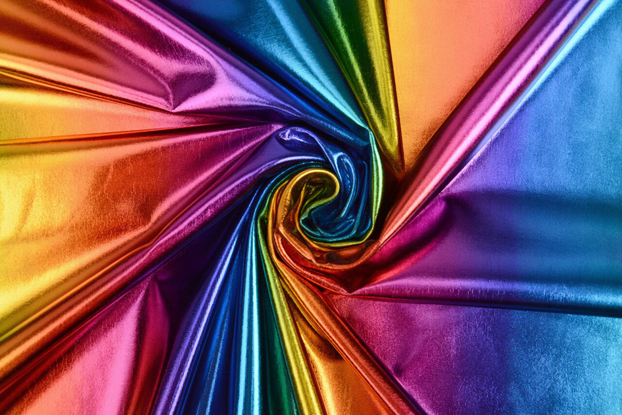 Folienjersey Regenbogen Breit
