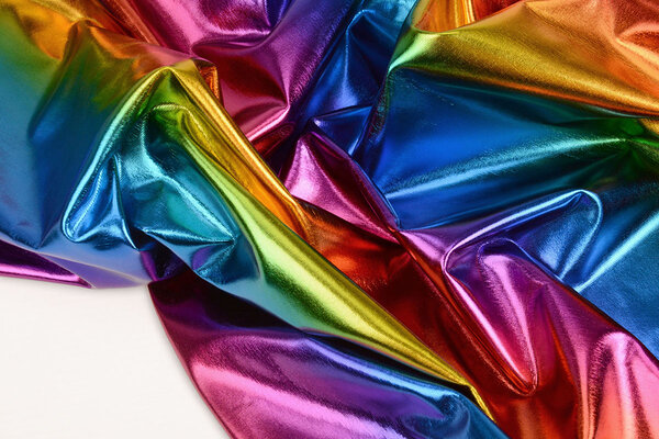 Folienjersey Regenbogen Breit