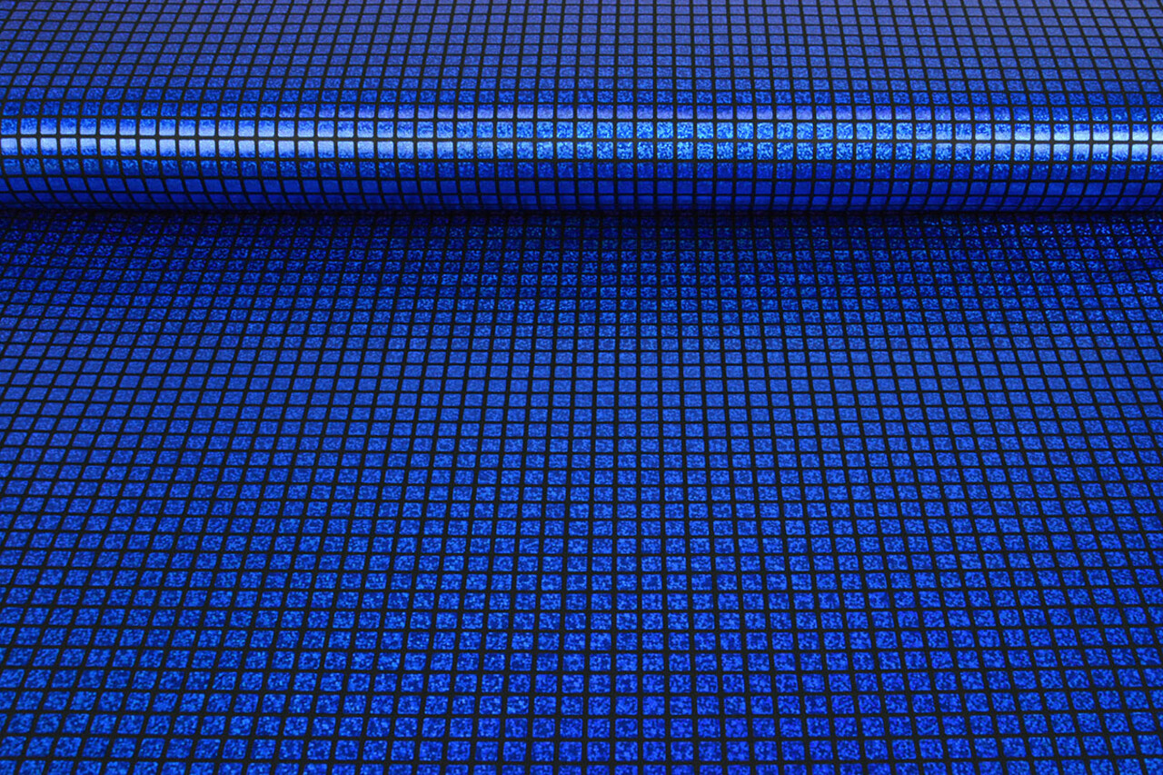 Lamé Check Cobalt Blue