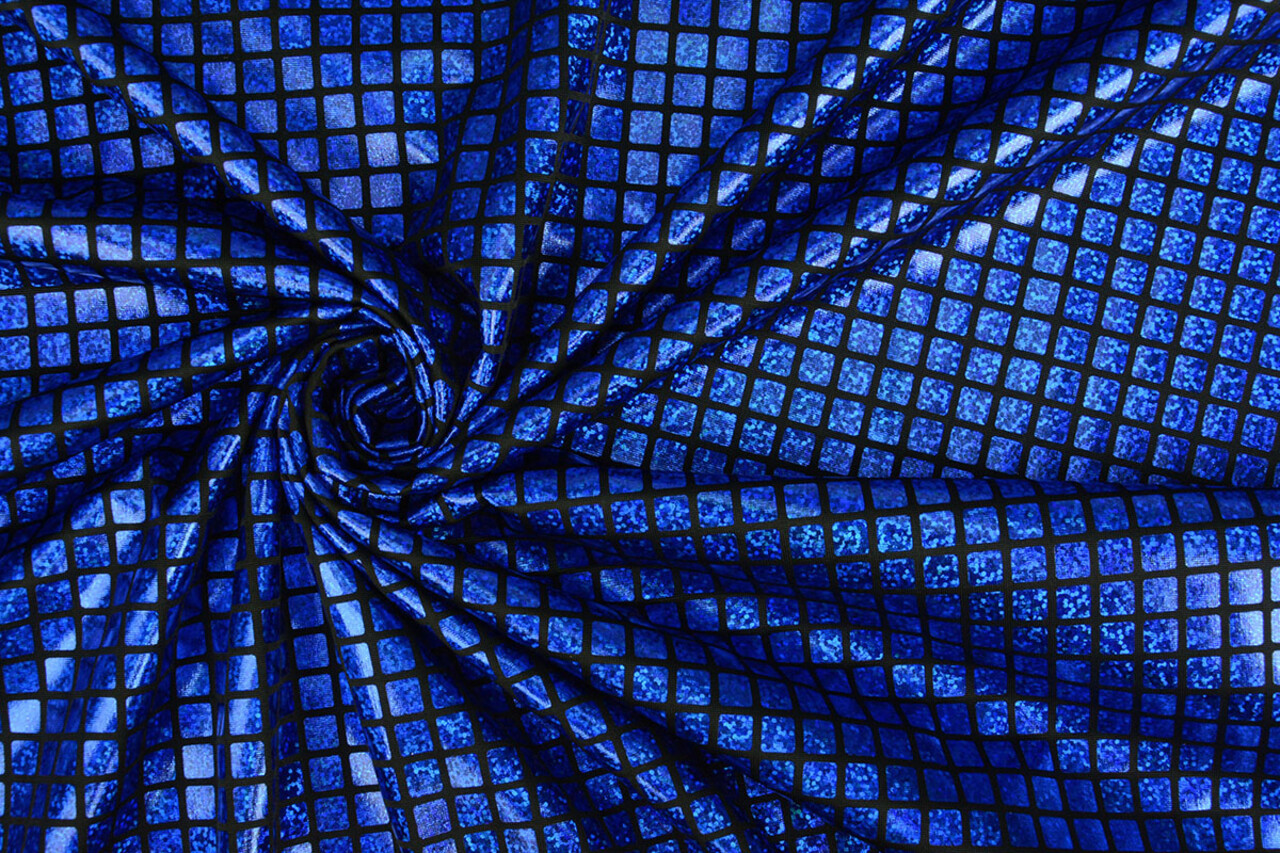 Lamé Check Cobalt Blue