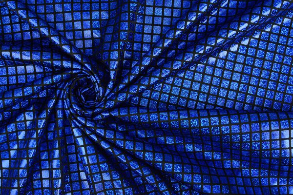 Lamé Check Cobalt Blue