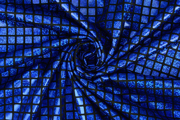 Lamé Check Cobalt Blue