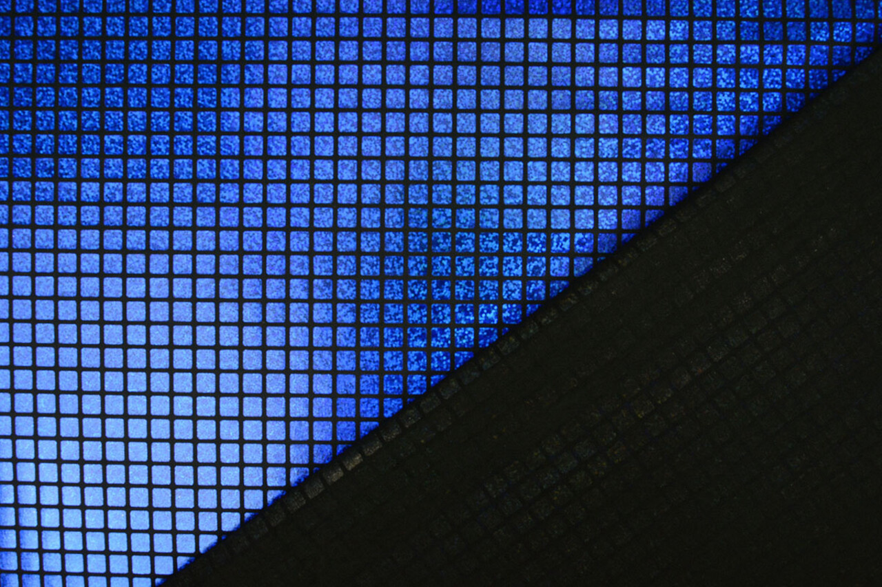 Lamé Check Cobalt Blue