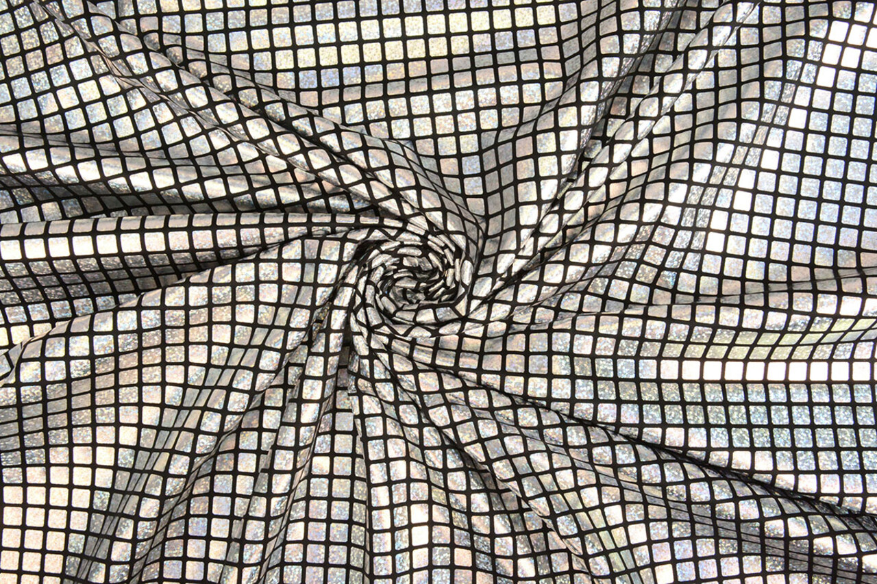 Lamé Carreaux Argent