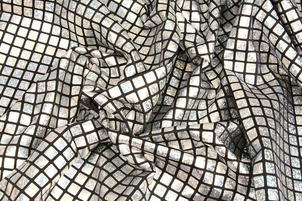 Lamé Carreaux Argent