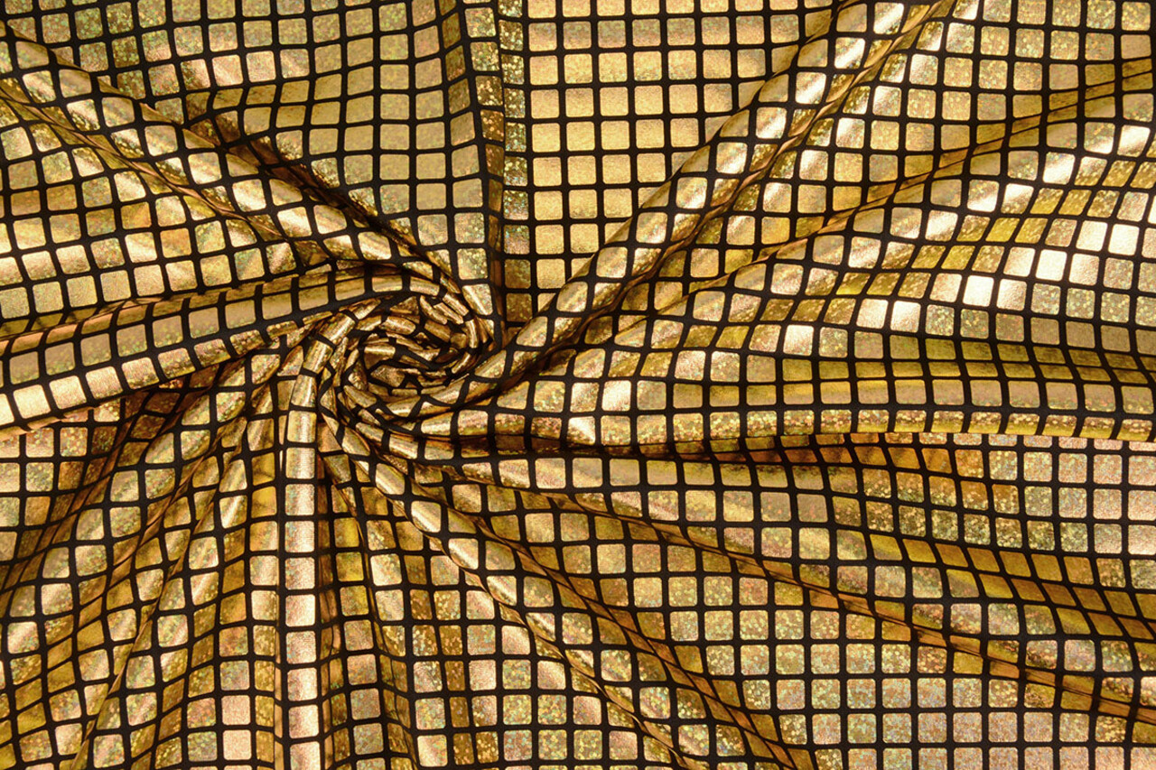 Folienjersey Karo Gold