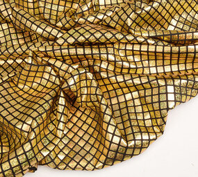Lamé Carreaux Or