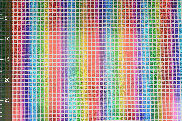 Lamé Rainbow Check White 1