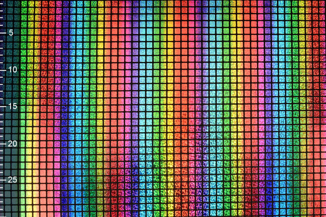 Lamé Regenbogen Karo Schwarz 2