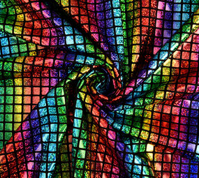 Lamé Rainbow Check Black 2