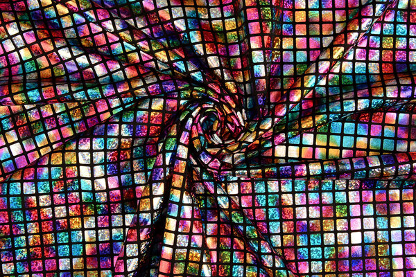 Lamé de Cuadritos Arcoíris Multi 3 Lamé de Cuadritos Arcoíris Multi 3