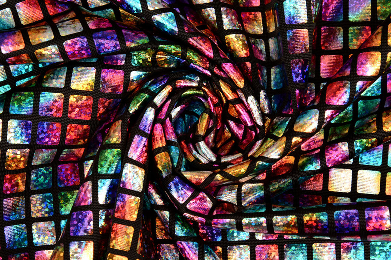 Lamé Rainbow Check  Multi 3