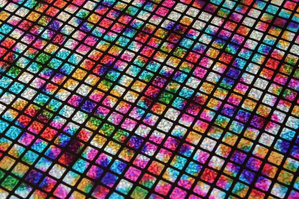 Lamé de Cuadritos Arcoíris Multi 3 Lamé de Cuadritos Arcoíris Multi 3