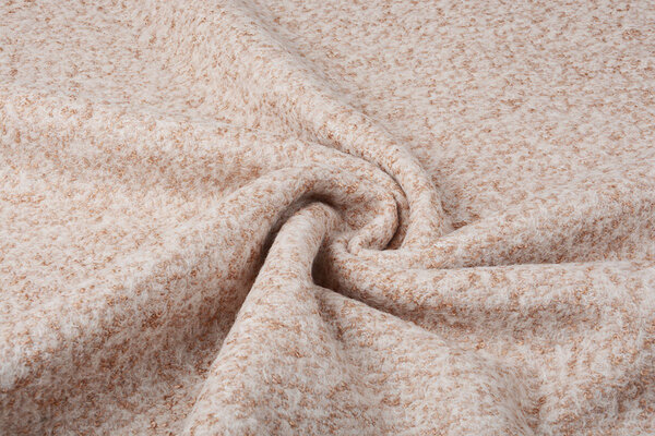 Tessuto di Lana a Maglia Lanoso Marrone Beige Tessuto di Lana a Maglia Lanoso Marrone Beige