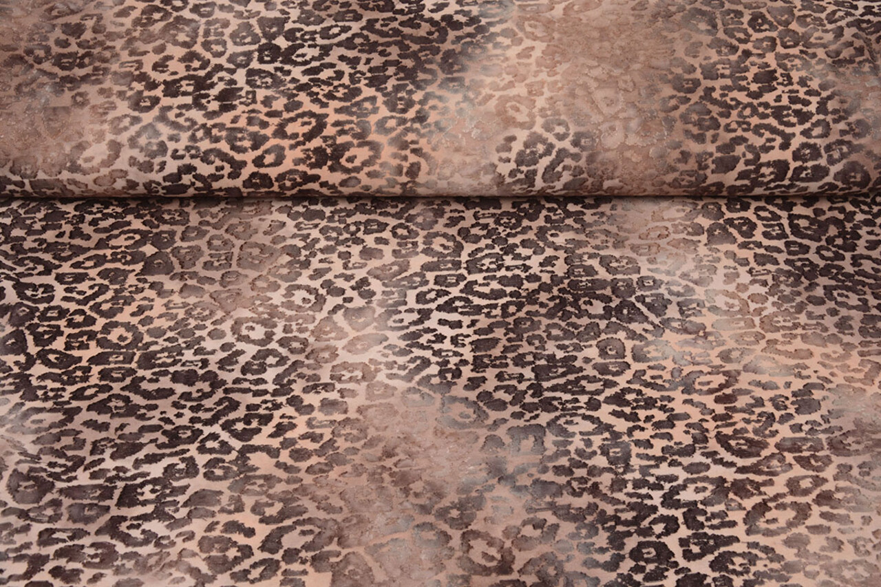 Oeko-Tex®  Tricot Viscose Tie Dye Luipaard