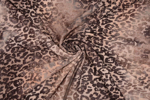 Oeko-Tex®  Tricot Viscose Tie Dye Luipaard
