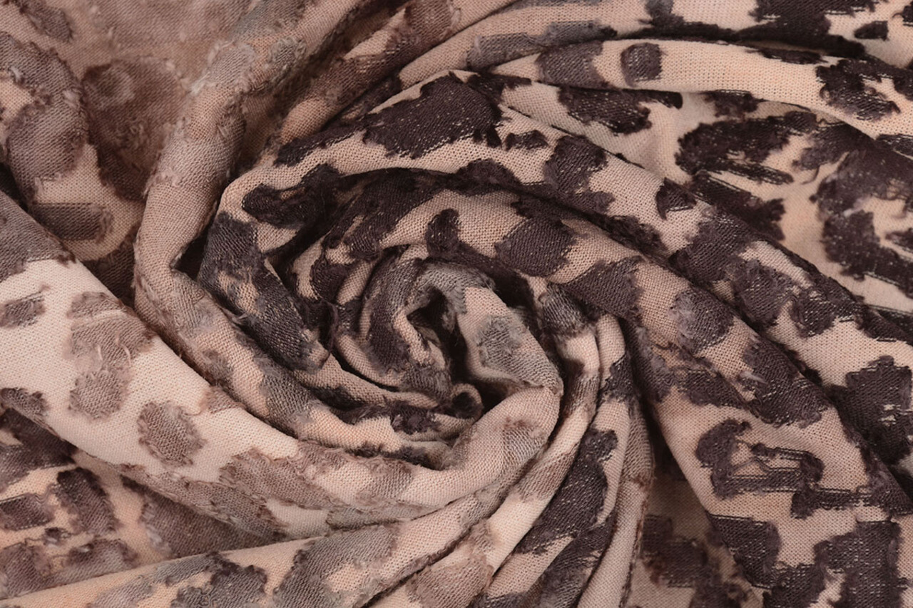 Oeko-Tex®  Tricot Viscose Tie Dye Luipaard