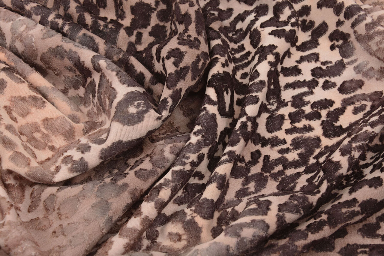 Oeko-Tex®  Tricot Viscose Tie Dye Luipaard